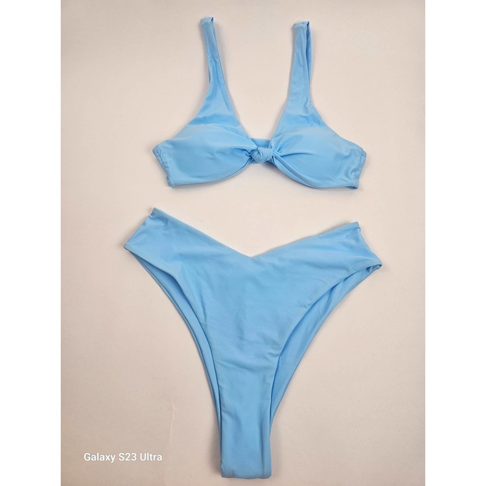 Women's sz M, baby blue bikini